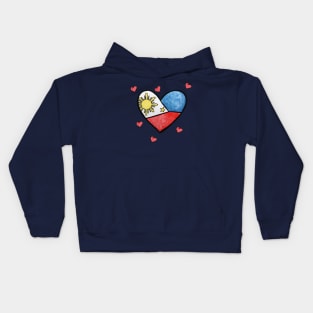 Filipino Love Heart Flag Kids Hoodie